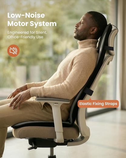 Massage Chair Pad,Back Massager with Heat,Massage Seat Cushion with 10 Vibration Motors,30-60-90 Minutes Heating Options,Chair Massager for Office Chair, Home Office Use, Relaxation Gift