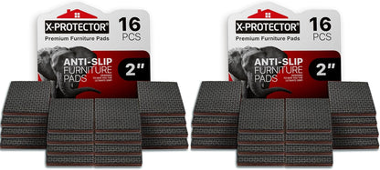 X-PROTECTOR Non Slip Furniture Pads – 24 pcs Premium Furniture Grippers 2"! | Best Self Adhesive Rubber Feet Furniture Feet – Ideal Non Skid Furniture Pad Floor Protectors – Keep Furniture in Place!