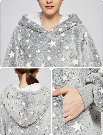Wearable Blanket Hoodie for Adults With Pocket Strawberry Hoodie | Sherpa, Fuzzy Blanket Hoodie, Oversized Sweatshirt Blanket, Kangaroo Pouch, Cute Birthday Gifts for Sister, Cute Stuff
