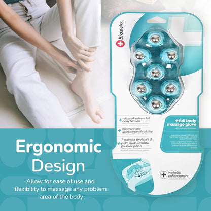 BioSwiss 2-Pack Handheld Full Body Massager, 4-Leg Pressure Point Tool for Back, Neck, and Shoulder, Includes 1 Large and 1 Small