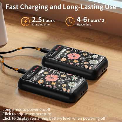 Lerat Hand Warmers Rechargeable, Electric Hand Warmers Reusable- Fast Heating Hand Warmer with 3 Heat Settings, Portable Hand Warmers Gifts for Women, Great for Hunting Camping Hiking