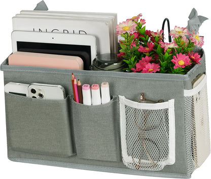 Lilithye Bedside Caddy, Bedside Storage Bag Hanging Organizer for Bunk Bed