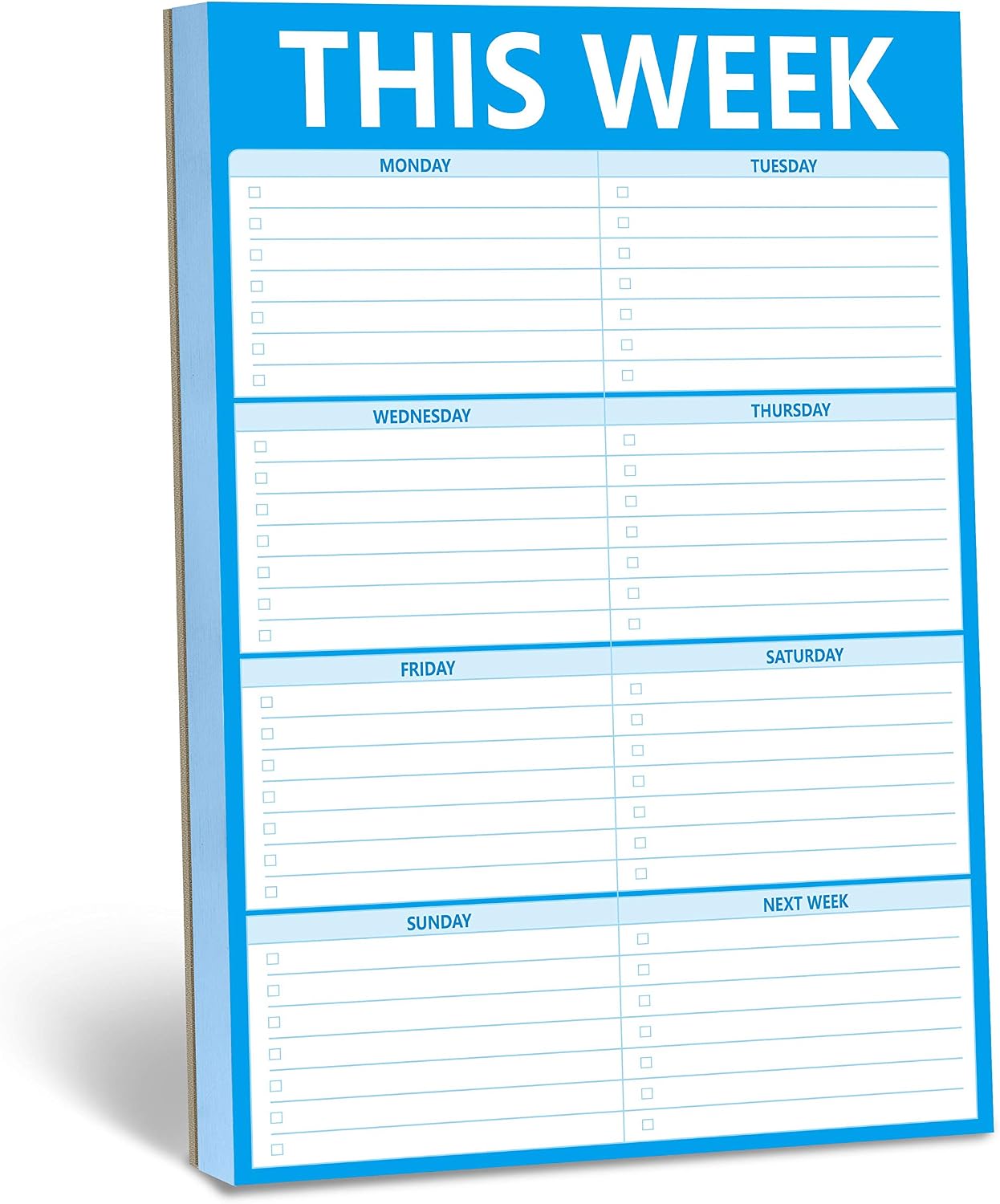 90 Pages Weekly Planner List Note Pad to Do List with Magnet Mountings for Fridge Locker (6" x 9")