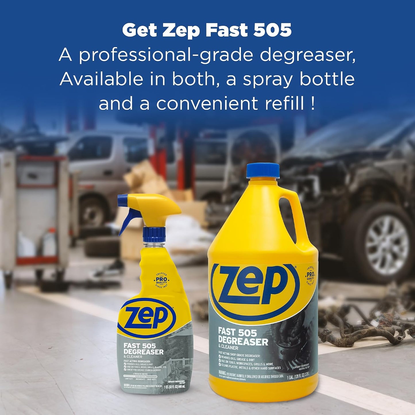 Zep ZU50532 Fast 505 Cleaner and Degreaser 32 Ounces, 32 Fl Oz, clear