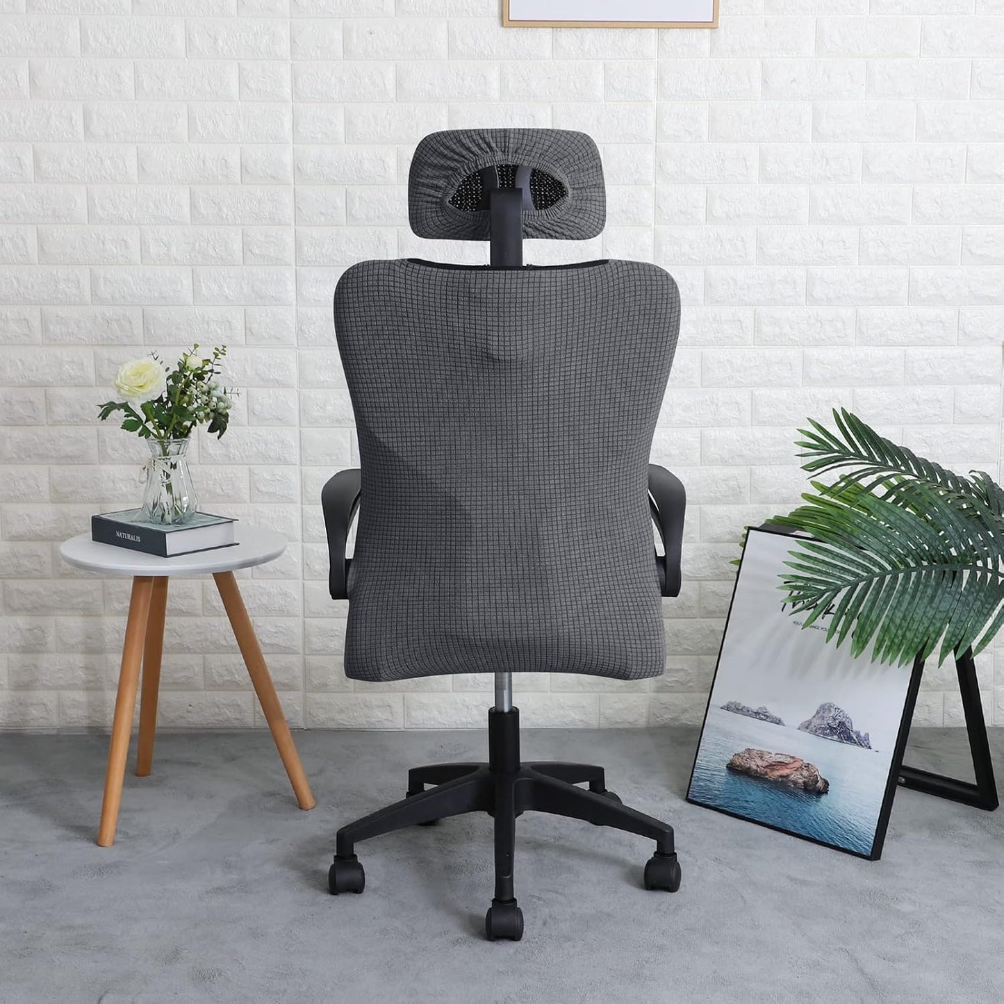 FORCHEER Office Chair Armrest Cover with Zipper 15inch Stretchable Water Resistant Computer Office Chair Arm Rest Slipcover for Desk Chairs Arm 2Pack-Army Green