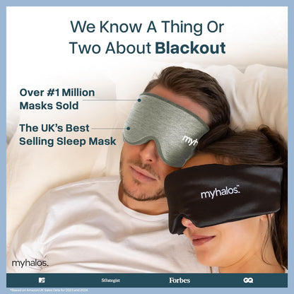 MyHalos® Sleep Mask for Men and Women, 3D Blackout Eye Masks for Sleep