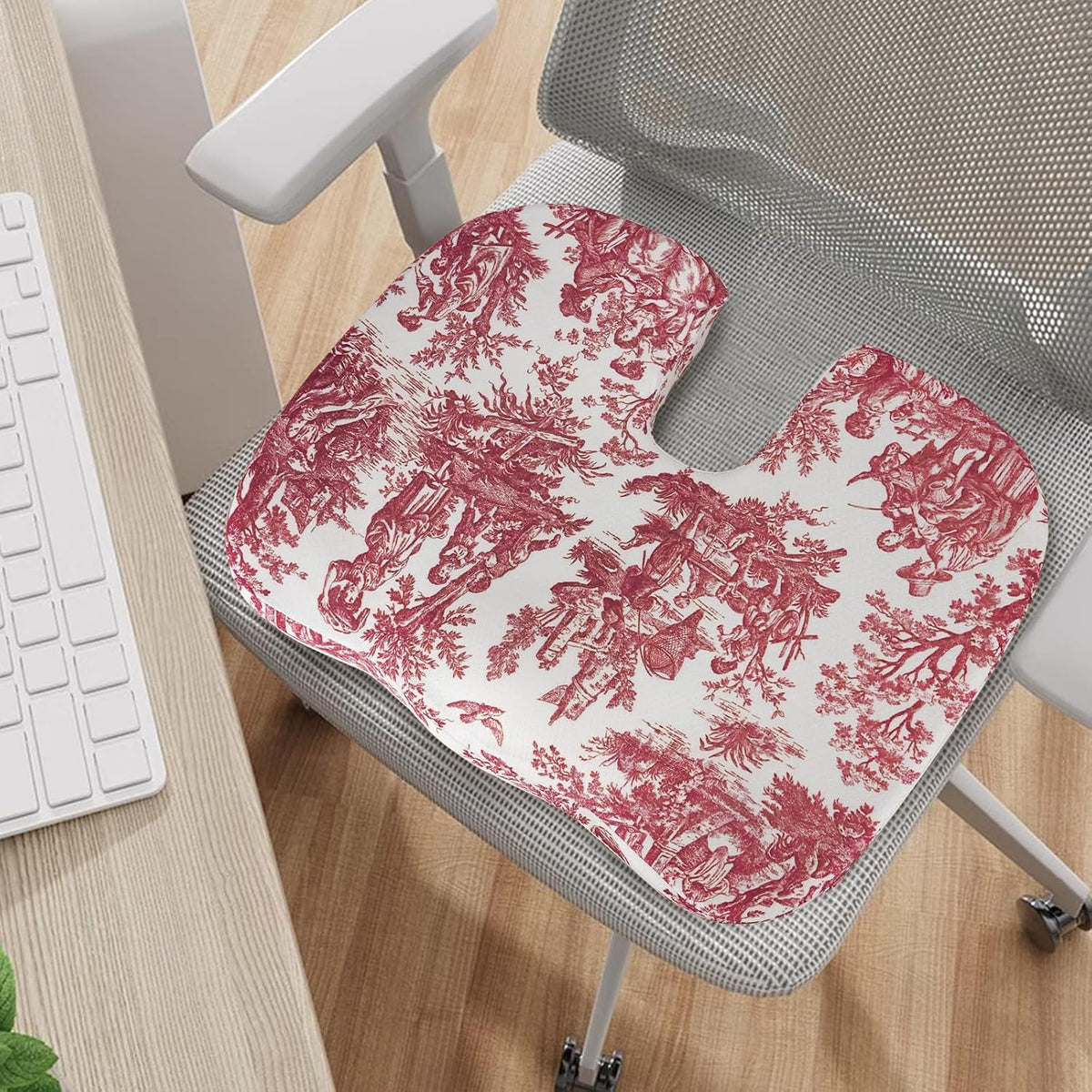 Tailbone Pain Relief Cushion, Memory Foam Seat Cushion for Coccyx Sciatica Pain Pressure Relief Office Desk Chair