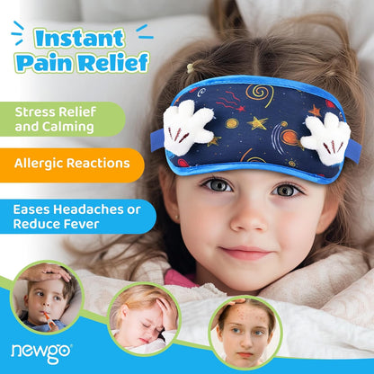 NEWGO Kids Head Ice Pack Wrap, Ice Pack for Toddler Fever & Boo Boos