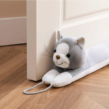 Door Draft Stopper Blocks Hot and Cold Air, 38", Yellow Dog | Blocks Wind and Noise, Weighted Sand and Cotton Filling, Convenient Hanging Loop for Storage, Adorable Animal Design