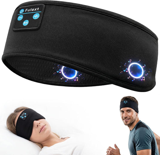 Sleep Headphones Bluetooth 5.4 Headband, Wireless Sleep Headphones with Ultra-Thin HD Stereo Speakers for Side Sleepers, Sweatproof Sports Headband for Workout Yoga Running Cool Gadget Unique Gifts