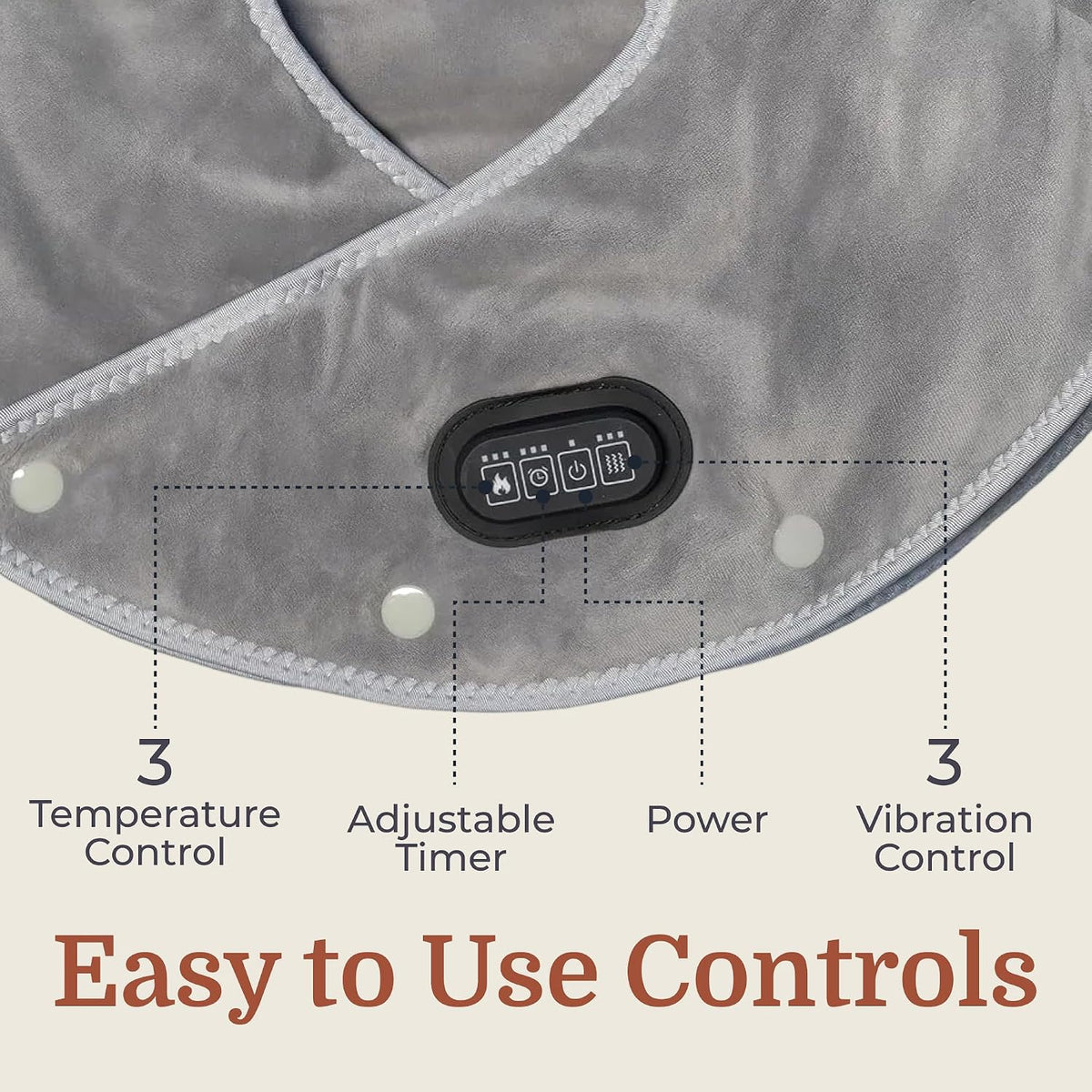 Callixe TheraWrap | Cordless Heating Pad for Neck, Shoulders, and Upper Back | Cervical Electric Massager with Instant Heat and Vibration for Pain Relief & Deep Relaxation | Ideal Gift for Mom & Dad