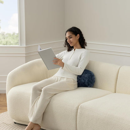 Berkshire Cervical Neck Roll Pillow with Extra-Fluffy™ Removable Cover, Multi-Purpose Bolster Cushion for Couch, Office & Travel, One Size 13.5" x 7.5", Smoke