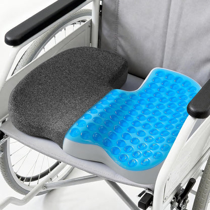 Medisana Gel Wheelchair-Seat-Cushions for Pain Relief, GC 100 Cooling-Cushions for Tailbone, Sciatica, Back & Hip Support and Pressure Sore, Ergonomic Office Chair Cushion for for Seniors and Adults