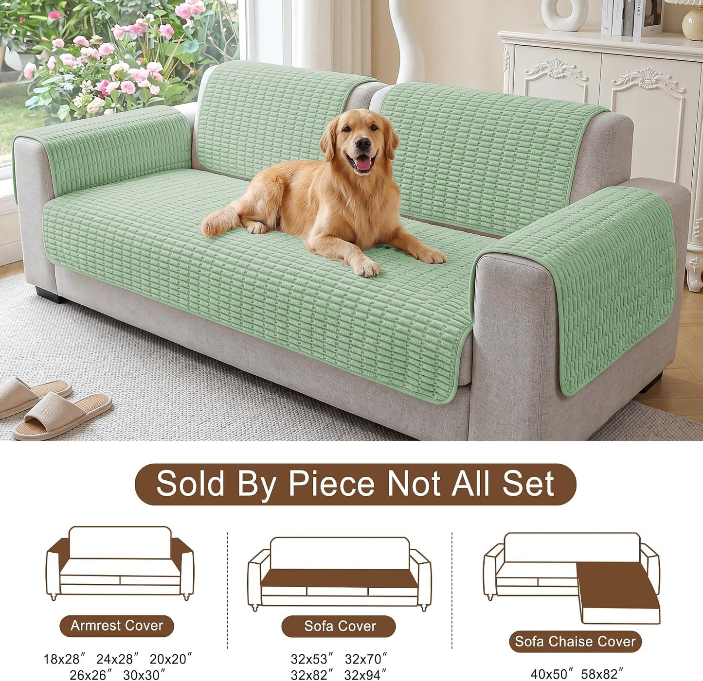 Foxdecor Couch Arm Covers for Sofa Arm Chair Covers Set of 2 | Sofa Arm Covers Cat Scratch Resistant Couch Protectors, Washable Armrest Cover Furniture Arm Covers, Cream White 20x20 in