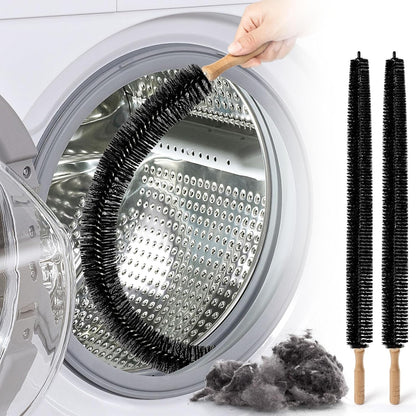 Dryer Vent Cleaner Kit, 2 Pack Dryer Lint Brush, 30 Inch Long Flexible Lint Remover, Refrigerator Coil Cleaning Brush, Home Essentials (Long-Style + Short-Style)