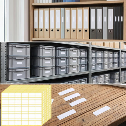 1260 Pcs Mini Labels Stickers Blank - Removable Freezer Labels All-Purpose Small White Label for Price Food Writing Containers Storage Bins Jars Pantry Organization