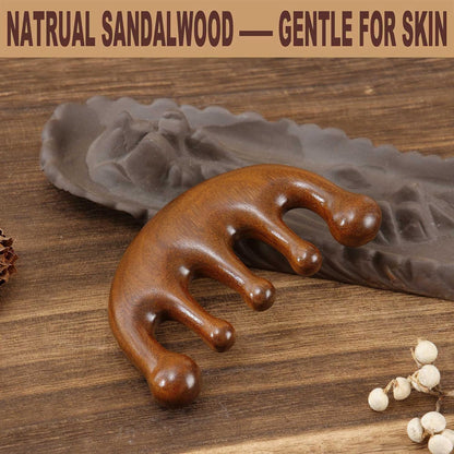Head Massager Scalp, Wooden Scalp Massager, Foot Massage Tool