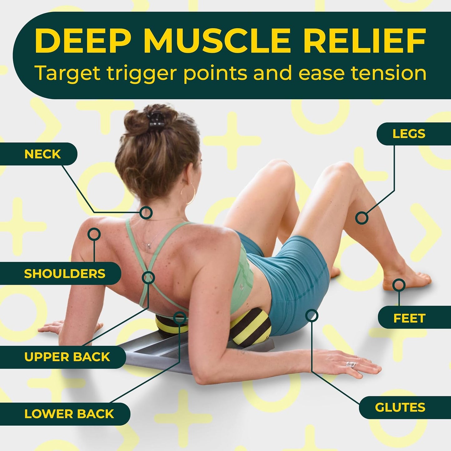 Yoga Deep Tissue Massage Ball Set, Firm Density – 4-Inch Myofascial Release Balls for Feet, Back, Neck, Legs & Arms – Trigger Point & Mobility Therapy (2-Pack)