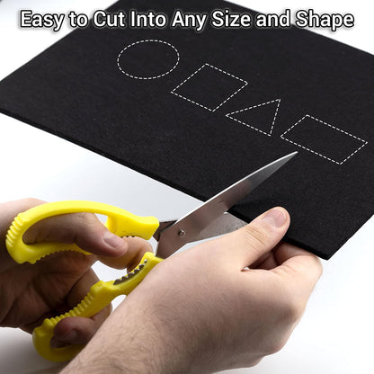 5 Pack Felt Furniture Pads 12"x8" Heavy Duty 1/5" Self Adhesive Felt Sheets Protector Felt Pads for Hardwood Floors Cuttable Furniture Pads for Furniture Feet Bed Chair Couch Table Legs