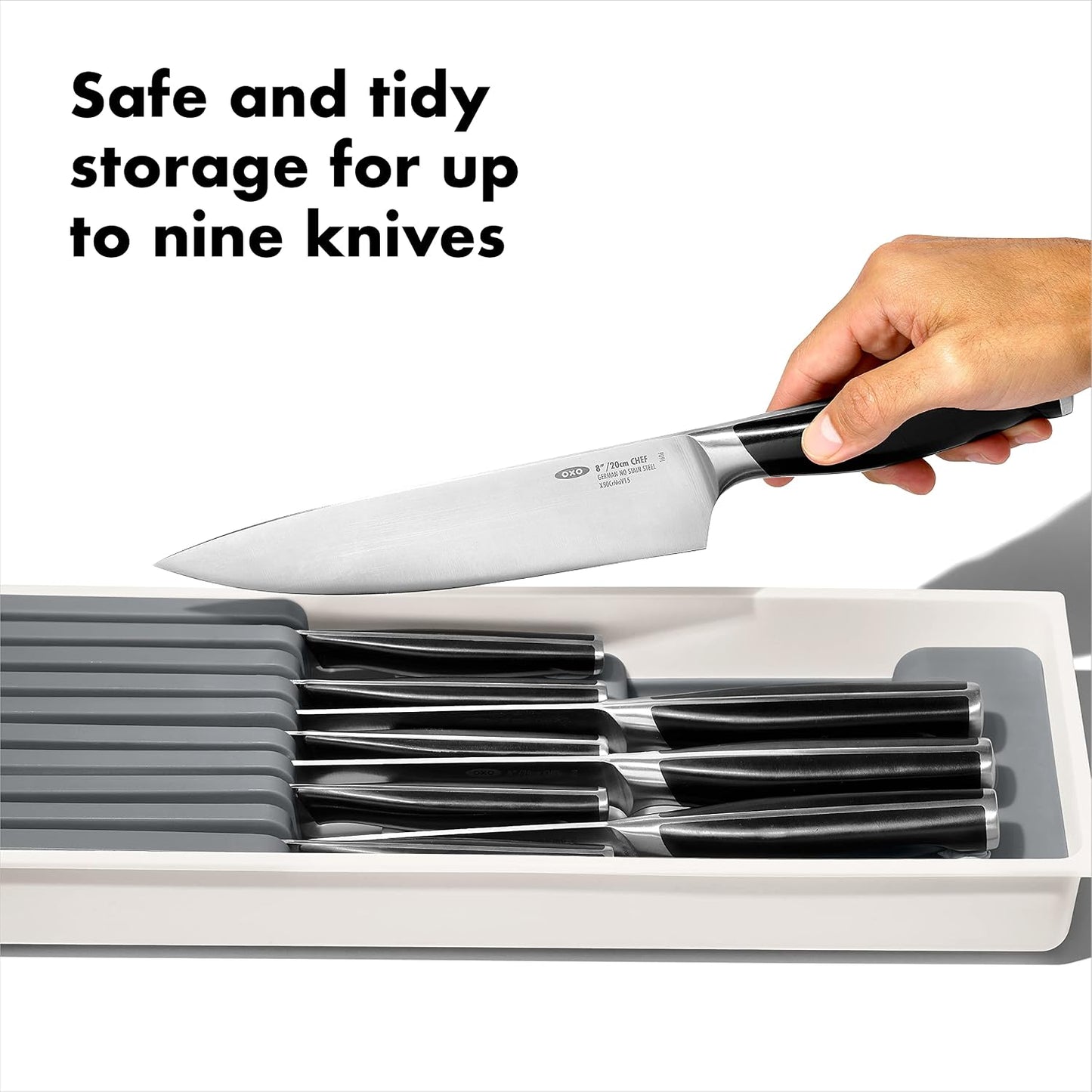 OXO Good Grips Kitchen, Compact Spice Drawer Organizer, White