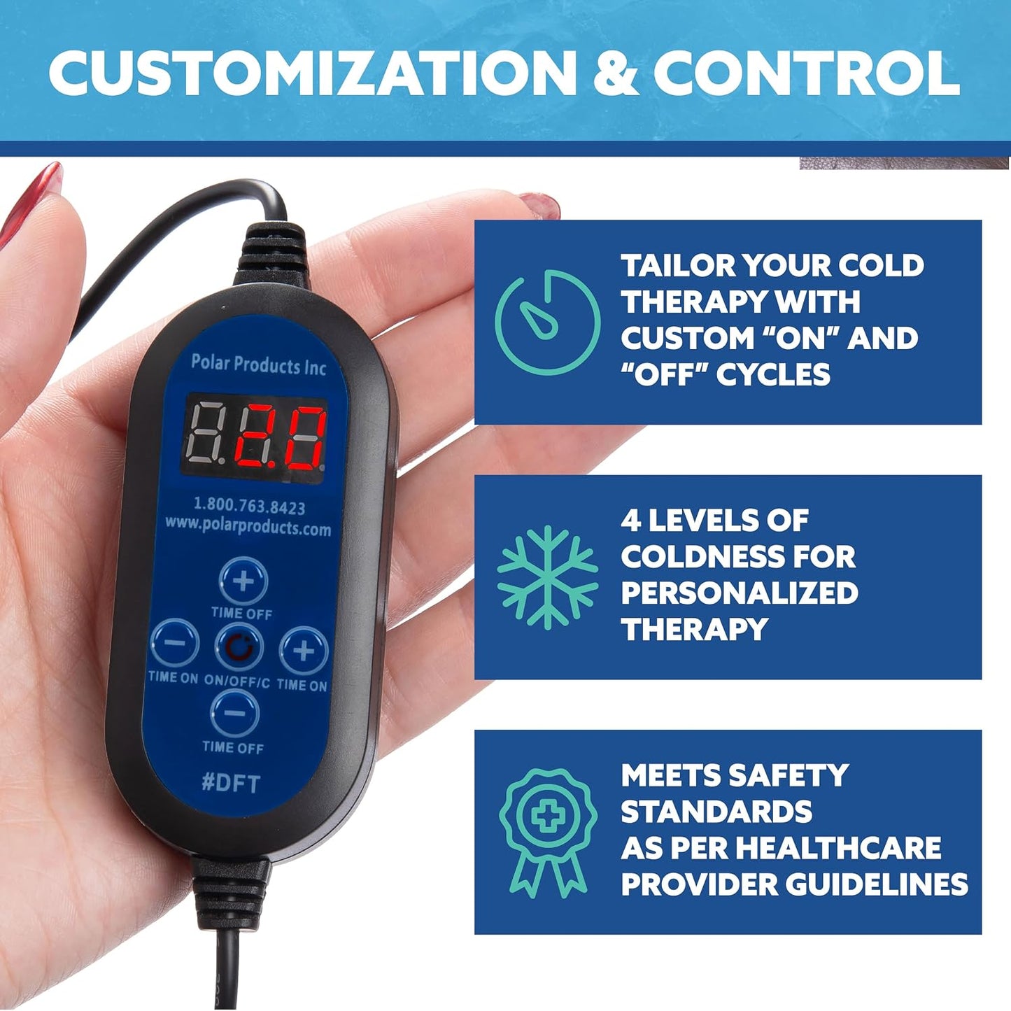 Polar Active Ice 3.0 | 9 QT Cold Therapy Ice Machine | Programmable Timer | Full Circumference Knee Pad | Cryotherapy Pain Relief System | Ace Bandage Style Compression