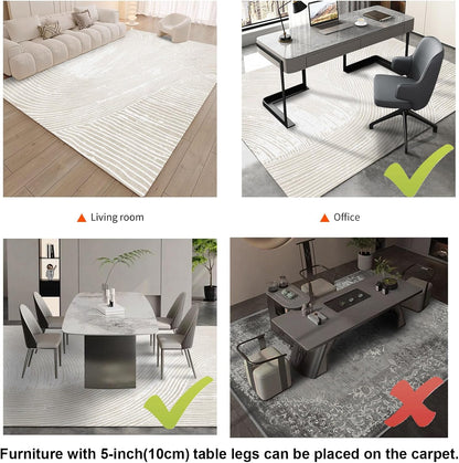 Electric Heated Carpet 35x55in Soft Plush Heating Rug 450W CX | Instant Warmth in 30s, 60 Heat Levels 12h Timer, Energy Efficient Safety Protection Ideal for Home Office Playroom 120V