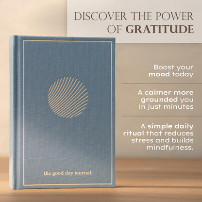 ANECDOTE. Gratitude Journal – The Good Day Journal for Happiness, Mindfulness and Reflection, Feel Happier and Less Stressed, Inspirational Daily Journal for Women & Men - Cream