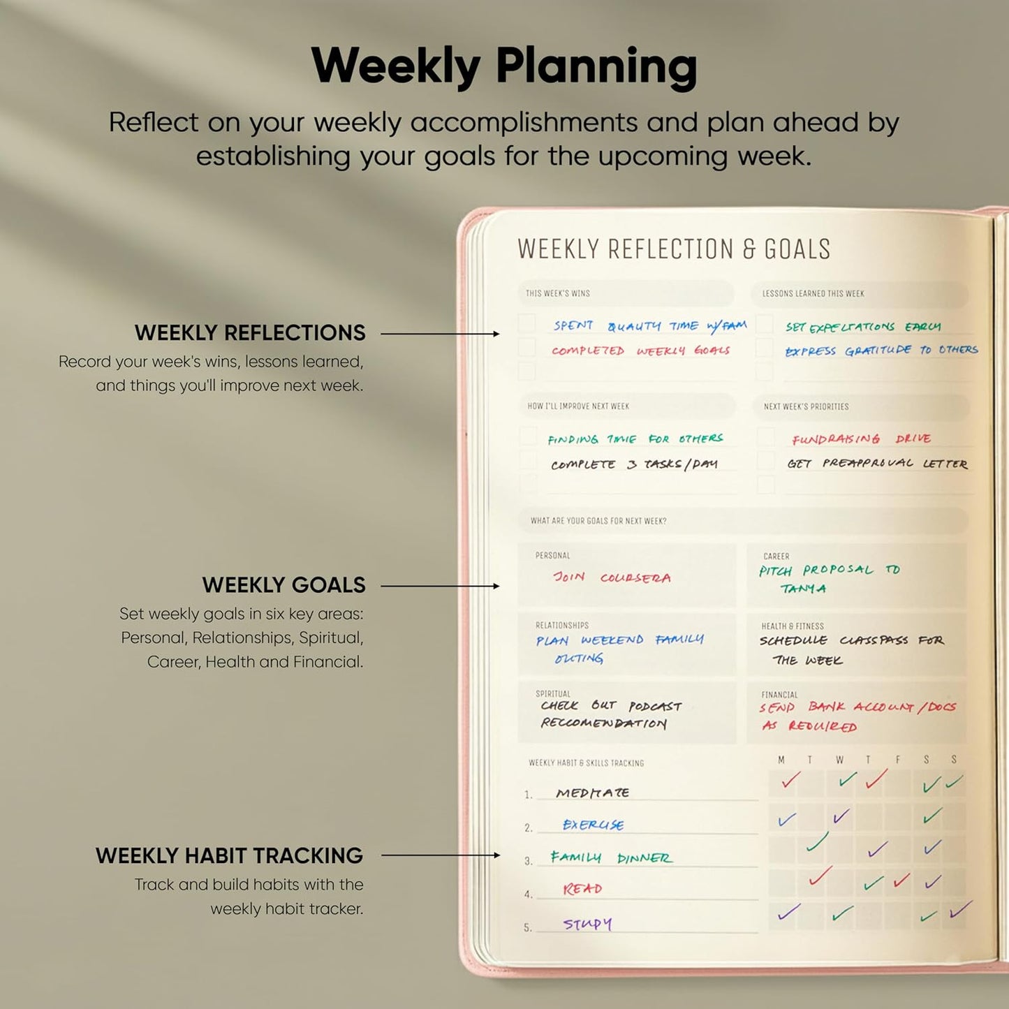 Dated, 2026 Planner, 5.8” x 8.3” - The #1 Productivity Planner to Achieve Your 2026 Goals - Planner 2026-2027 by PRODUCTIVITY STORE (A5, GREY)