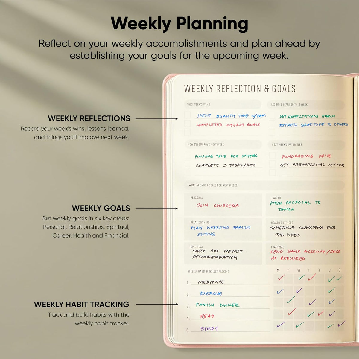 Dated, 2026 Planner, 5.8” x 8.3” - The #1 Productivity Planner to Achieve Your 2026 Goals - Planner 2026-2027 by PRODUCTIVITY STORE (A5, GREY)