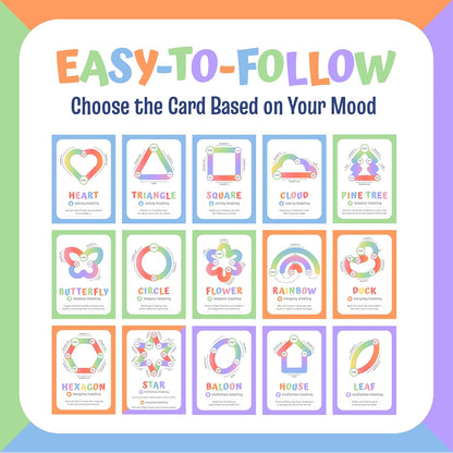 Breathing Exercise Cards for Kids | Montessori Flash Cards, Mindfulness Calm Down Corner Kit, Anxiety Relief