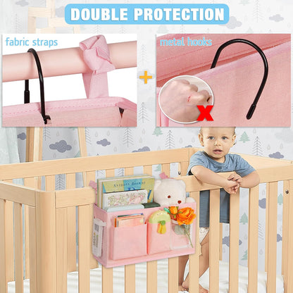Lilithye Bedside Caddy, Bedside Storage Bag Hanging Organizer for Bunk Bed
