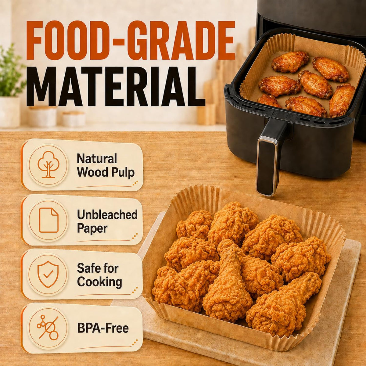 Air Fryer Liners Disposable Parchment Paper for Ninja Air Fryer