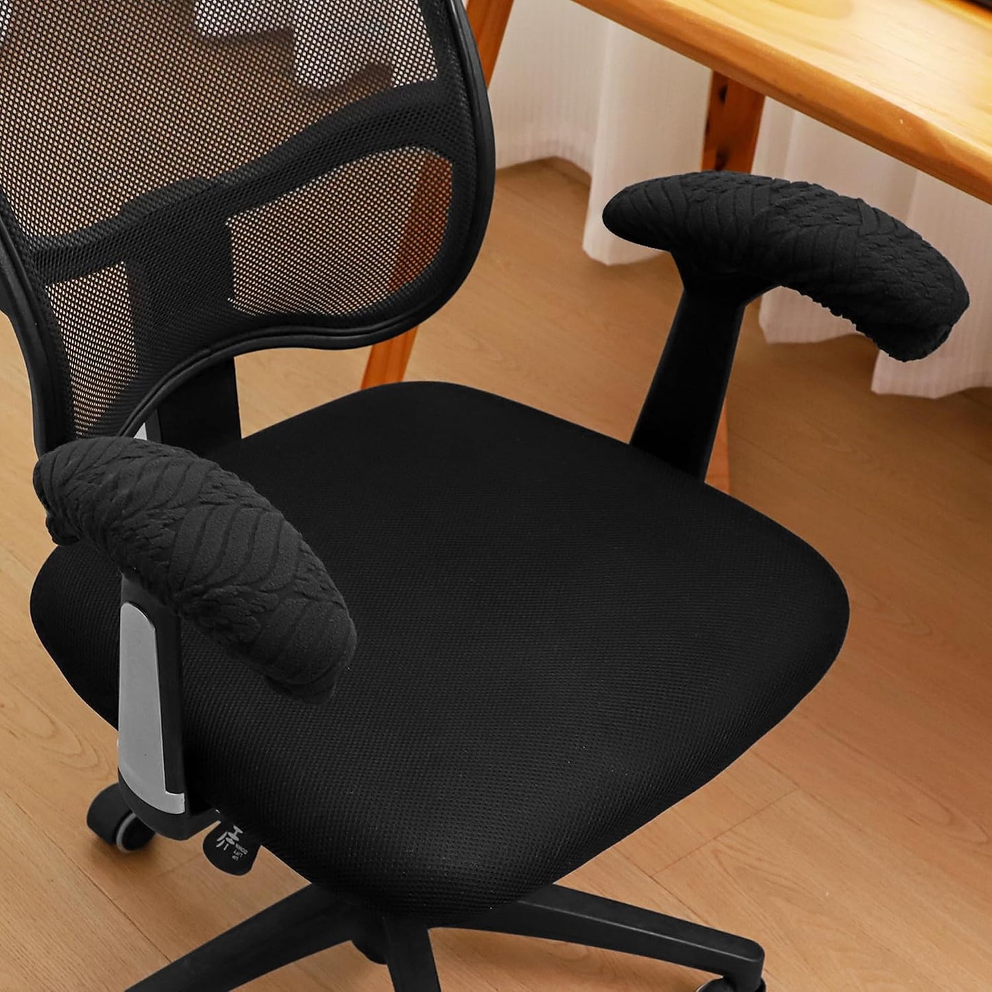 FORCHEER Office Chair Armrest Cover with Zipper 15inch Stretchable Water Resistant Computer Office Chair Arm Rest Slipcover for Desk Chairs Arm 2Pack-Army Green