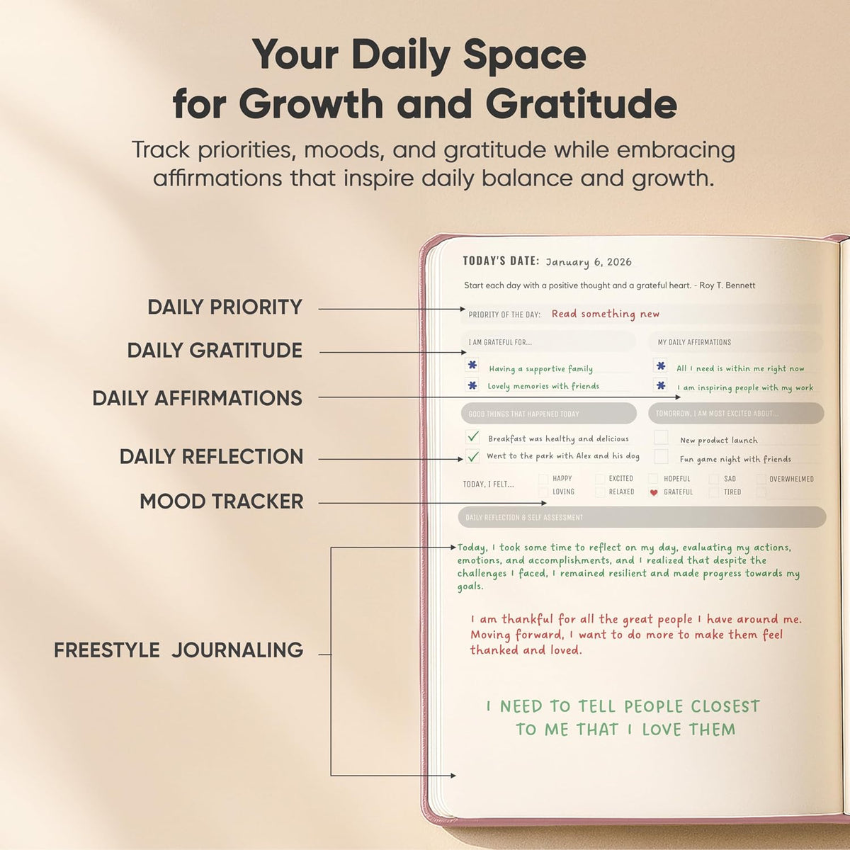 Best Daily Journal for Men & Women - Gratitude, Manifestation & Guided Journal with Prompts for Personal Growth (A5, Blue) - PRODUCTIVITY STORE