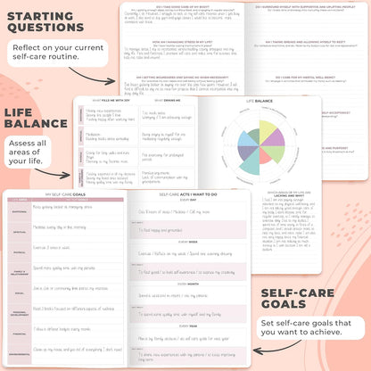 Clever Fox Self-Care Journal PRO for Women, Mental Health, Seashell | Guided daily life reflection, wellness, gratitude, and mood prompts, habit tracker, 7x10 in, eco leather hardcover