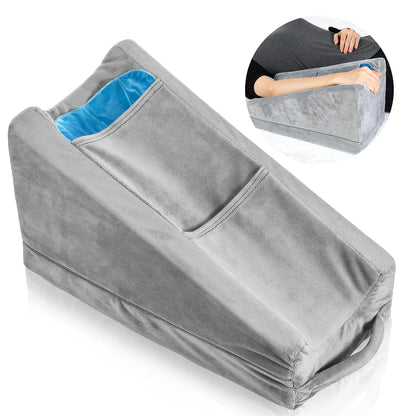Buryeah Dark Gray Arm Elevation Pillow 2 Pocket, Plush Material