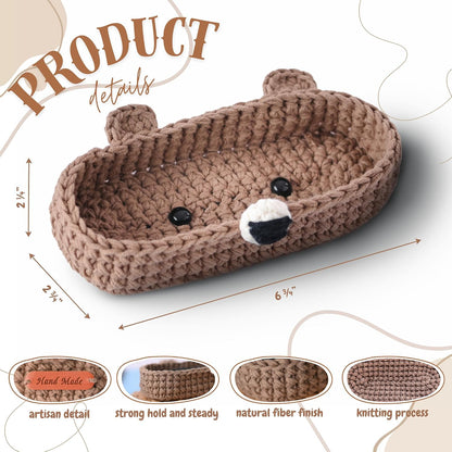 HandMade Premium Bear Crochet Glasses Holder