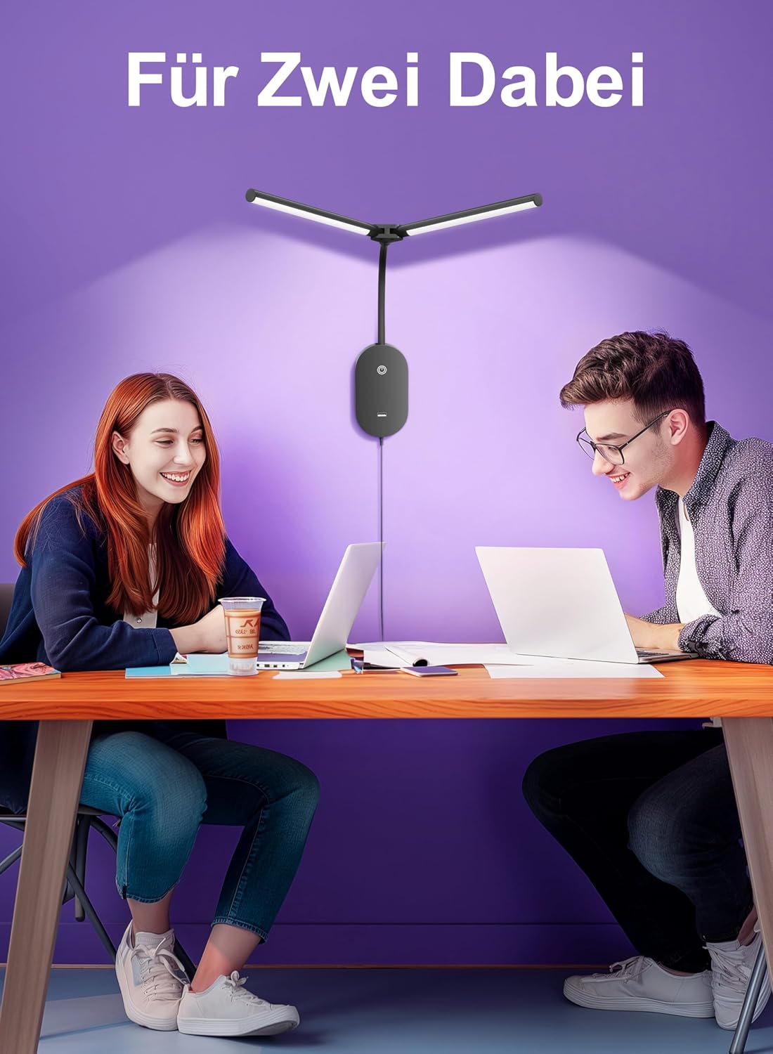 LED Wall Mounted Reading Light for Bed, 2 Heads Ultra Long Book Lights with USB Output, Wall Reading Lamps with Bright 5 Dimmable Touch Control,4 Hour Auto Off in 360°Gooseneck Headboard Bed Light