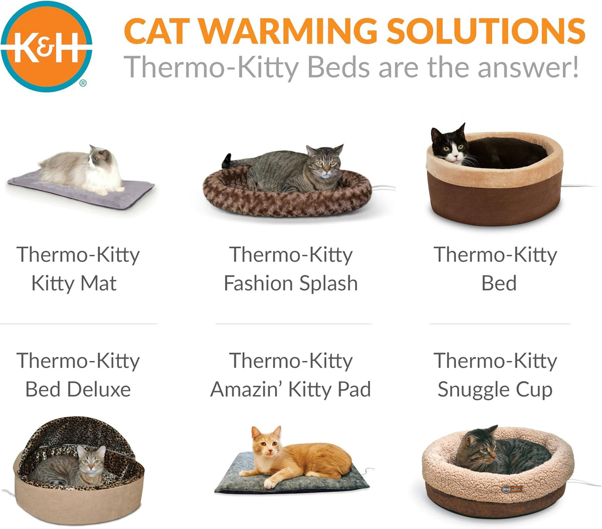 K&H Self-Warming Cat Bed Pad, Self Heating Pad, Small 21 X 17 Gray/ Black