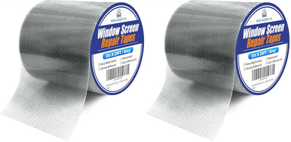KING MOUNTAIN Grey Window Screen Repair Tape,3inX20FT Heavy Duty Screen Repair Kit for Window Screen and Screen Door Tears Holes,Strong Adhesive & Waterproof Window Screen Patch