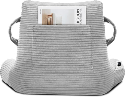 Reading Pillow for Sitting in Bed Adult, Memory Foam, Pockets