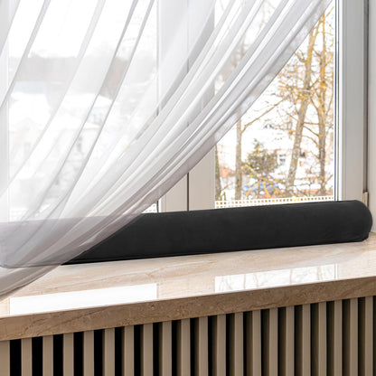 Door Draft Stopper, Removable Washable Cover, 38", Gray | Weighted Gap Filler, Blocks Hot and Cold Air, All-Season Seal, Easy Install, Noise & Wind Blocker, Home Essentials