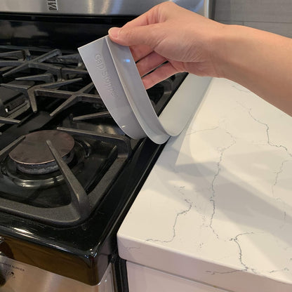 Gap Stopper® Pro - 21" Gray, Professional Grade, FDA Heavy 8.6 oz Silicone, Set of 2, Covers Gap between Stove & Countertops