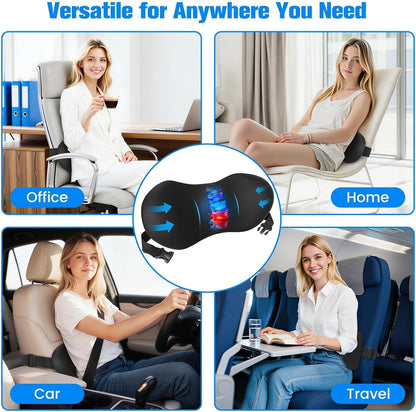 SweetSlubr Lumbar Support Pillow for Office Chair, Back Support, Black