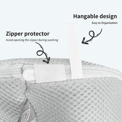 Shoe Washing Machine Bag, Laundry Bag for Sneakers, Orange, 7x15 | Bag to Wash Shoes in Washer and Dryer, for Tennis, Footwear, Trainers, Slippers, Prevent Tangling, Honeycomb Mesh