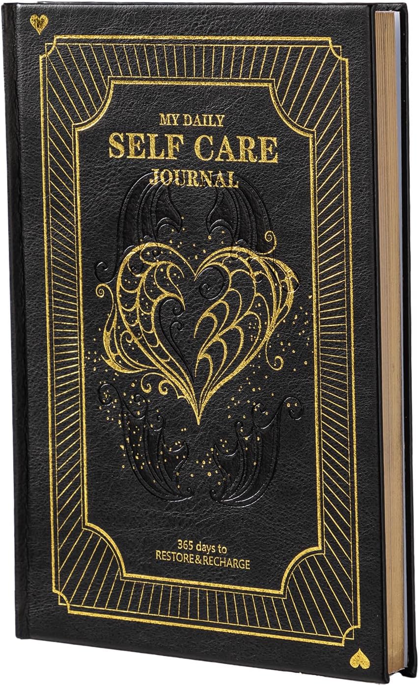 Self-Care Journal for More Happiness, Optimism, Affirmation & Reflection, Gratitude Journal with Guided Prompts, Inspirational Quotes, Mood Tracker, Undated Daily Journals for Women & Men (Pink)