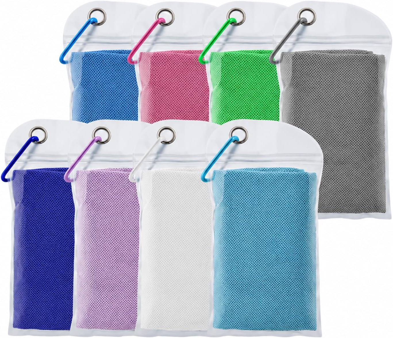 4 Pack Cooling Towels for Neck and Face(40"x12"), Cooling Neck Wraps, Ice Towel for Hot Weather, Soft Breathable Gym Towel, Cool Towel for Workout, Camping, Yoga, Sport, Running