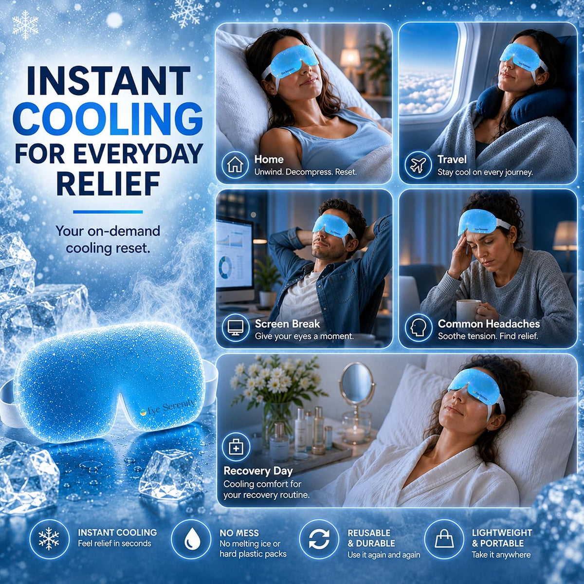 Eye Serenity Steam Eye Mask, Heated Eye Mask Fast Relief for Stye Unscented