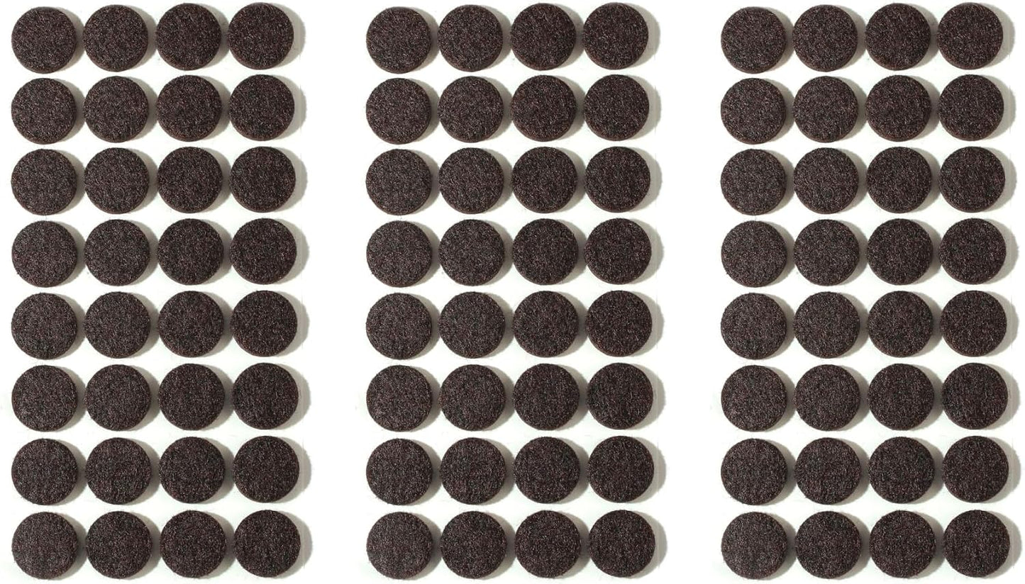 Felt Pads Small 3/8" Felt Pads for Cabinet Doors Bumpers, Cabinet Cushion Dots Felt Cabinet Door Stops, Self Adhesive Thick Bumper Pads to Protect Surfaces -Anti Scratch 234 Pcs Round Brown