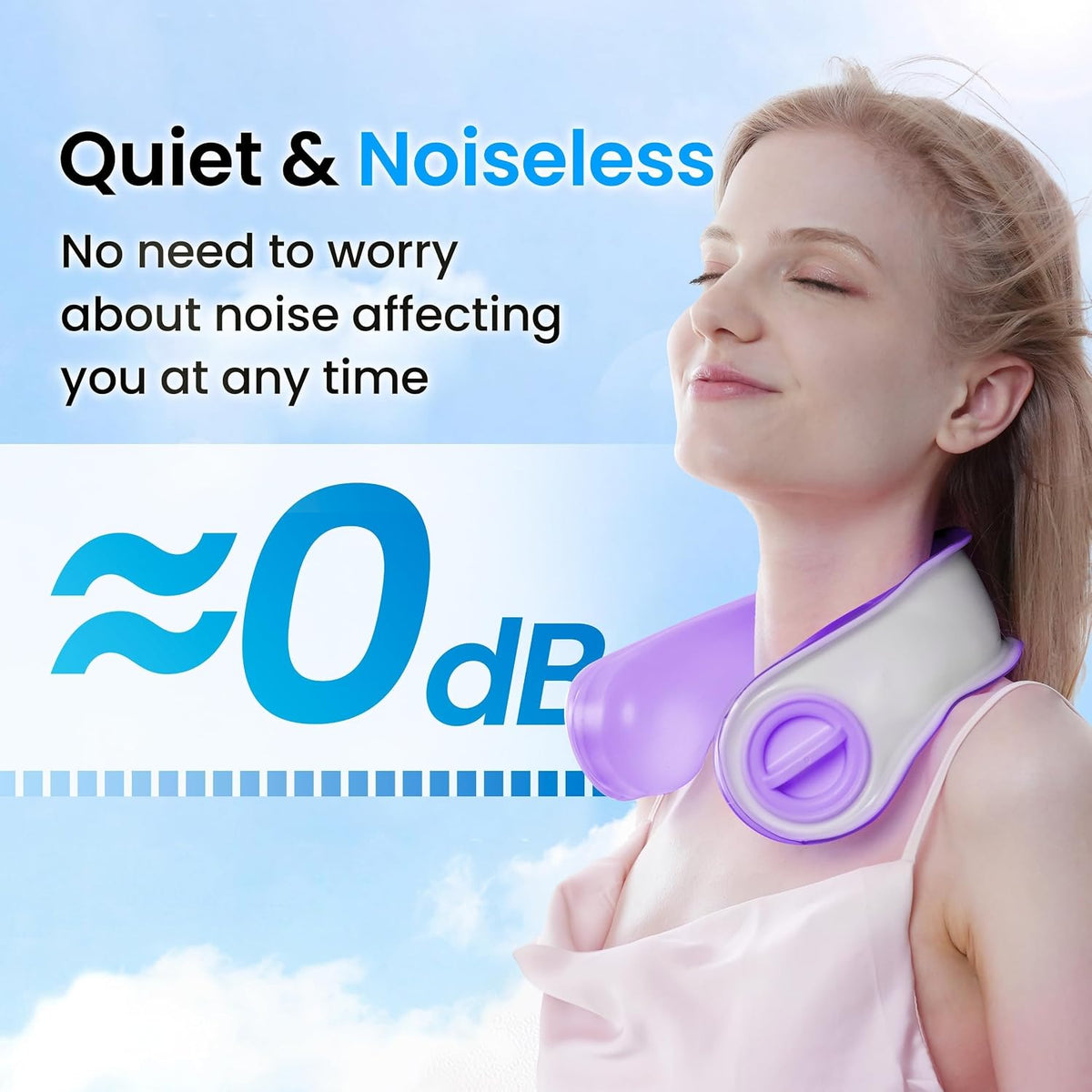 Neck Cooler for Hot Weather, Reusable Wearable Ice Water Neck Wrap with Wide Mouth for Ice Cubes, U-Shaped Cooling Neck Pack for Summer Heat, Outdoor Work, Sports, Travel & Hot Flashes, Blue